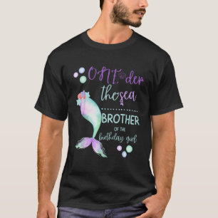Camiseta Irmão primeiro aniversario Sereia Ao Longo Da Famí
