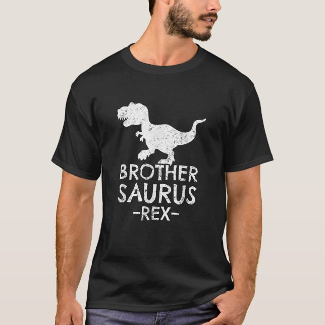 Camiseta Irmão Saurus Rex presentes para Irmão (Frente)