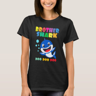 Camiseta Irmão Shark Cute Baby Shark Family Cortando