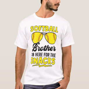 Camiseta Irmão Softball Estou aqui para o Funno dos Snacks