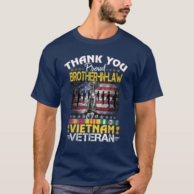 Camiseta Irmão-sogro orgulhoso de um Veterano Vietnã (Frente)