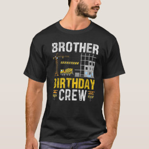 Camiseta Irmão Tripulação de Aniversário - Construção Parte