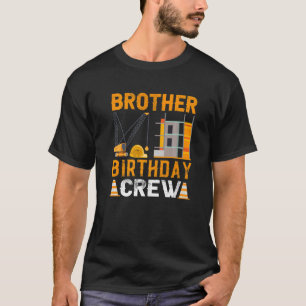Camiseta Irmão Tripulação de Aniversário - Construção Parte