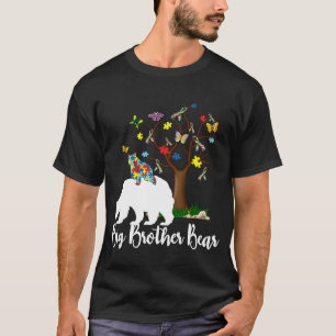 Camiseta Irmão Urso Conscientização do Autismo Amor Apoio