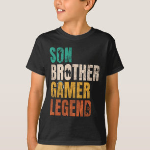 Camiseta Irmão Video Gamer Legend Matching Family