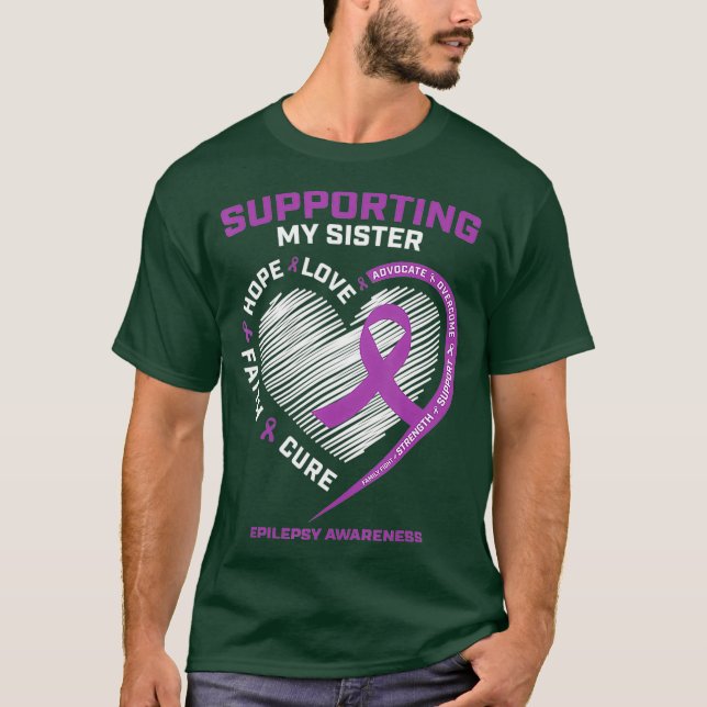 Camiseta Irmão, Visto Roxo Para Os Meus Filhos Irmãs. (Frente)