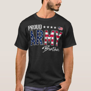 Camiseta Irmão Zip do Exército Orgulhoso de Bandeira dos EU