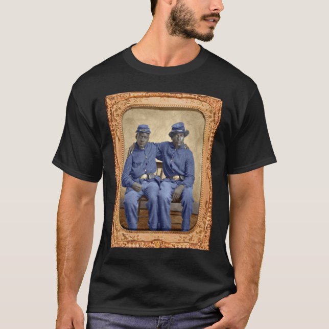 Camiseta Irmãos em Armas. Soldados da Guerra Civil 1860. C (Frente)