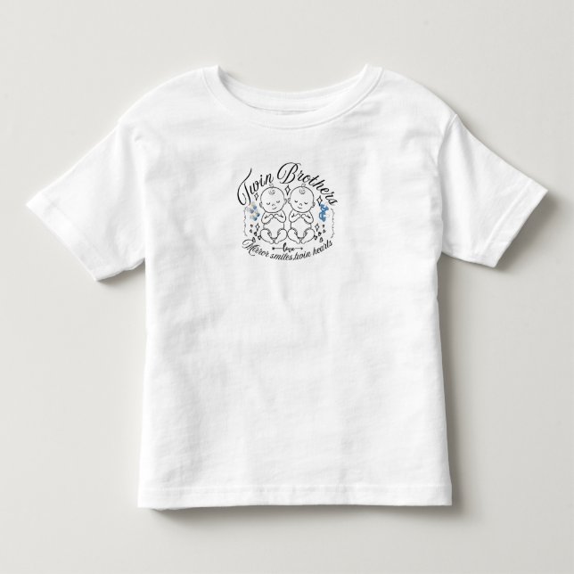 Camiseta Irmãos Gêmeos Bebês (Frente)