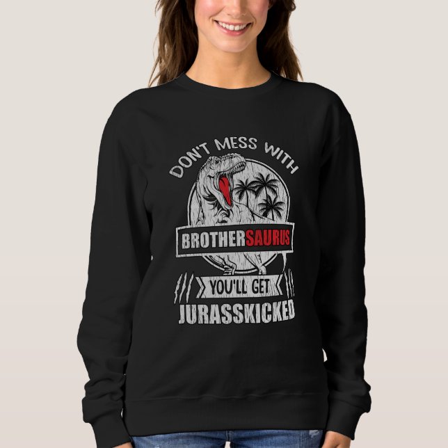 Camiseta IrmãoSaurus Irmão Dinosaurio Engraçado Presente Fa (Frente)