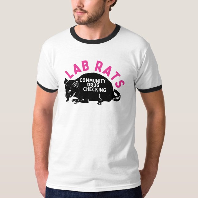 Camiseta Irmãs de Redução de Danos Lab Rats CDC (Frente)
