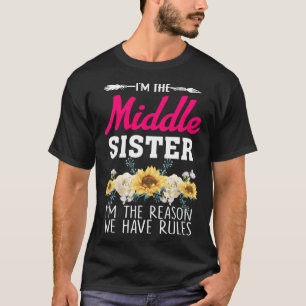 Camiseta Irmãs de Regras da Irmã Média Correspondendo à Cri