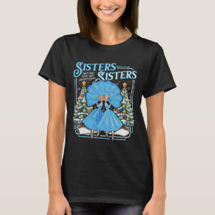 Camiseta Irmãs Devotas Natal Branco Feliz Natal Floco de Ne