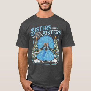 Camiseta Irmãs Devotas Natal Branco Feliz Natal Floco de Ne
