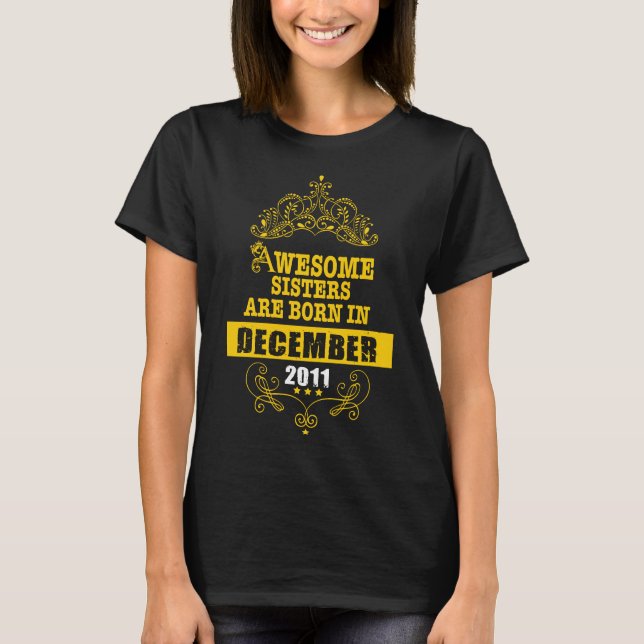 Camiseta Irmãs Fantásticas São Nasceres em DEZEMBRO DE 2011 (Frente)