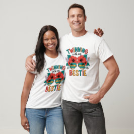 CAMISETA IRMÃS GÊMEAS COM MINHA MELHOR AMIGA