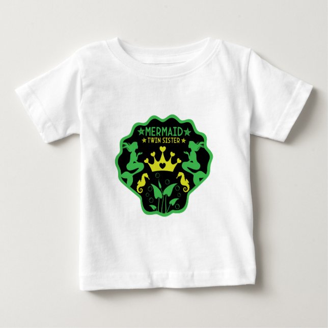 Camiseta Irmãs Gêmeas Sereia (Frente)