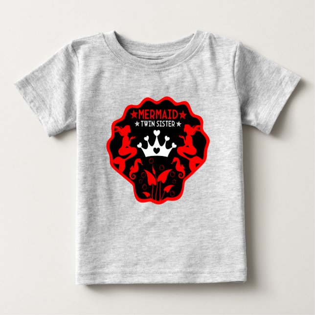 Camiseta Irmãs Gêmeas Sereias (Frente)