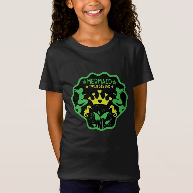 Camiseta Irmãs Gêmeas Sereias (Frente)