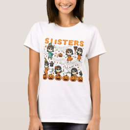Camiseta Irmãs Halloween - Spooky