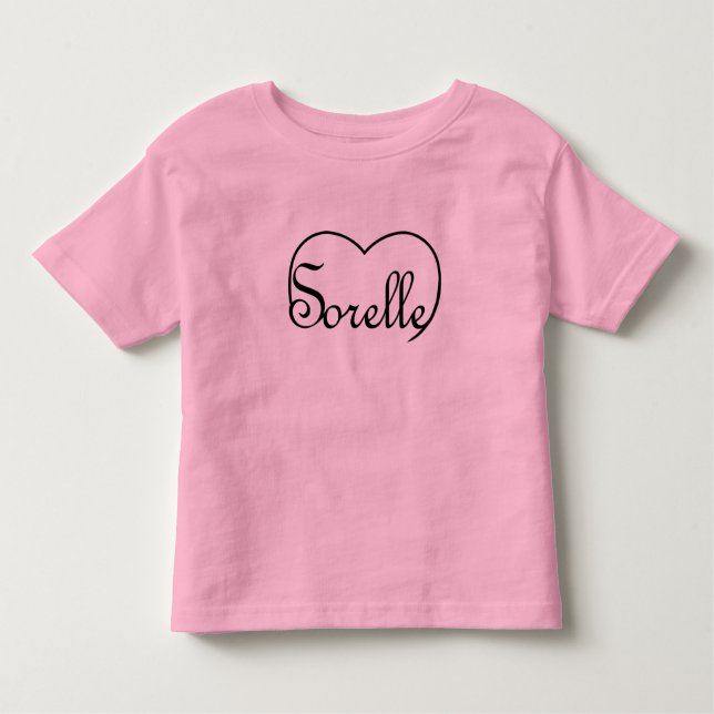 Camiseta Irmãs italianas coração Sorelle (Frente)
