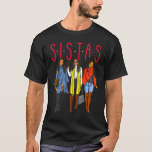 Camiseta Irmãs Magia Menina Negra Diversão Melanina Mulhere