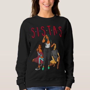 Camiseta Irmãs Magia Menina Preta Diversão Melanina Mulhere
