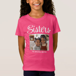 Camiseta Irmãs Melhores Amigas Personalizadas com Coração e