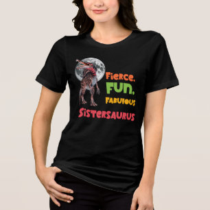 Camiseta Irmãs Saurus Esquadrão de Dinossauros Irmãs Combin