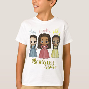 Camiseta Irmãs Schuyler - Arte Kawaii por Mary Layton