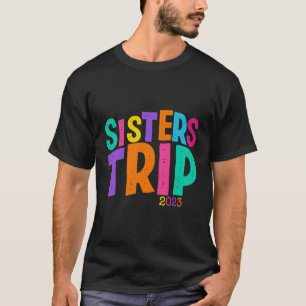 Camiseta Irmãs Trip 2023 Retro Summer Vacation Sister Bro