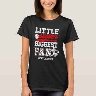 Camiseta Irmãzinha Beisebol Apanhador Irmã Beisebol Gata