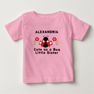 Camiseta Irmãzinha Fofa como uma Joaninha