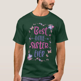 Camiseta Irmãzinha Melhor Adorável Garotas Mulheres Irmãos 