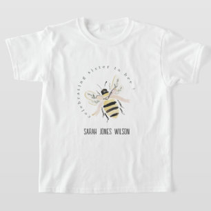 Camiseta Irmãzinha Pastel Adorável Para Abelha Chaveiro de 
