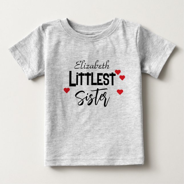 Camiseta Irmãzinha Personalizada Fofa (Frente)