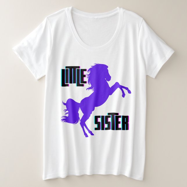 Camiseta Irmãzinha Pônei Roxo (Frente do Design)