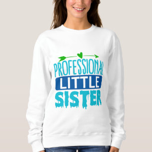 Camiseta Irmãzinha Profissional Azul Gotejamento de Tinta