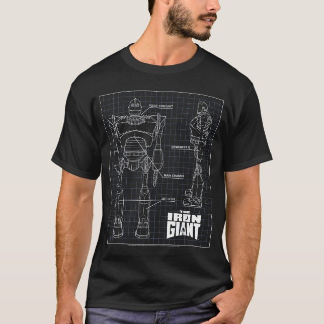 Camiseta Iron Giant Schematic family (Frente)