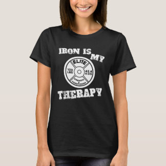 Camiseta Iron is my therapy weight lifting