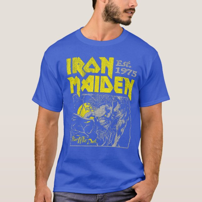 Camiseta Iron Maiden Fear of The Dark Yellow Text (Frente)