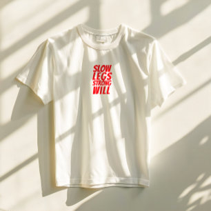 Camiseta Ironia da Garota da Bike vermelha