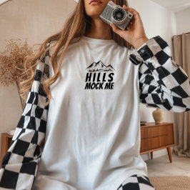 Camiseta Ironia da Menina da Bike montanha preta