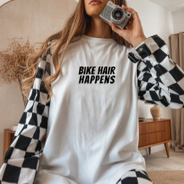 Camiseta Ironia de Garota de Bike preta