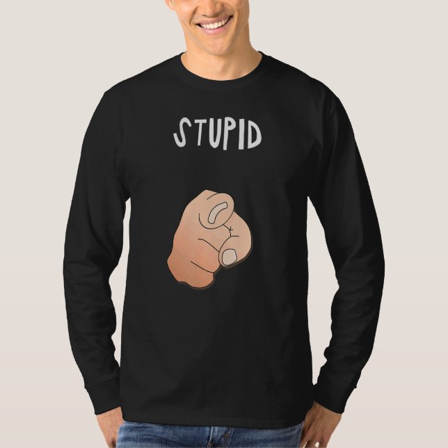 Camiseta Ironia Estúpida E Sátira Para Nerd Point@u (Frente)
