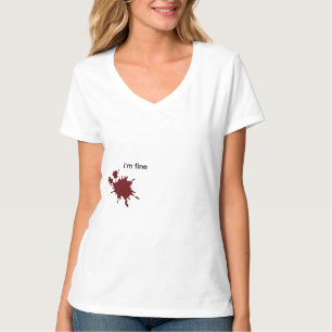Camiseta Ironia Humor Negro Estou Bem Minimalista Salpico d