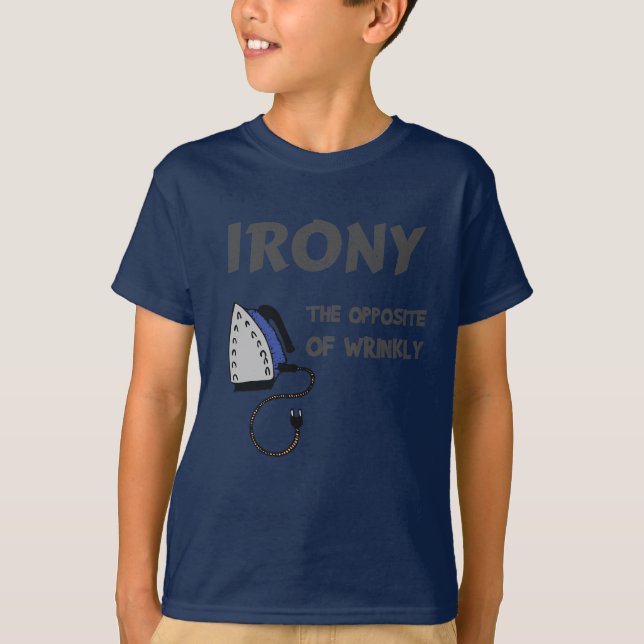 Camiseta Ironia o oposto de Wrinkly (Frente)