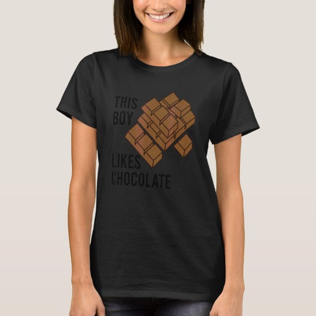 Camiseta Ironic Say Boy Gosta De Chocolatier Coco (Frente)