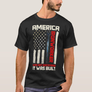 Camiseta Ironworker Rodbuster Patriot American Flag Metal W