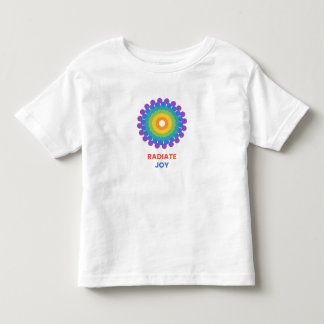 Camiseta Irradiar Alegria - Mandala Arco-Íris Explosão Sola